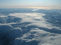 Aerial view of the glaciers