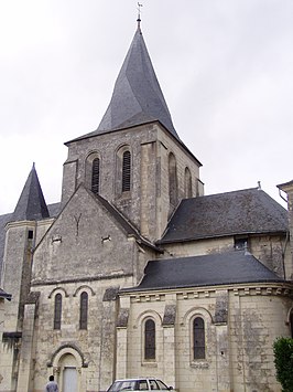 De gedraaide toren van de Saint-Martin de Vertou