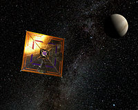 IKAROS spaceprobe in flight (artist's depiction)