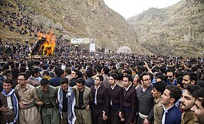 Kurdish people celebrating Newroz 2018,