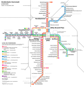 Darmstadt tramway network (2024)