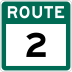 Route 2 marker