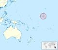 localizzazione nell'ambito dell'Oceania