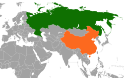 Lage von Russland und China