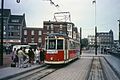 Straßenbahn der Serie 500 von Brissonneau et Lotz (1950) in Lille, Endstation Rue Carnot, 1982