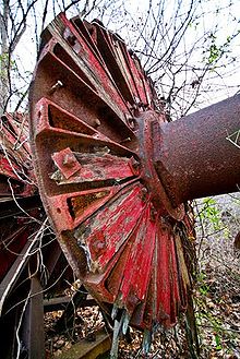 Sprague steamboat paddle wheel remnants.