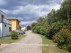 Blick auf der Straße vom Südende nach Norden