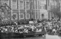 Inauguration of OU President Brooks in front of Evans Hall, 1912