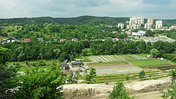 View of Brętowo with Niedźwiednik on the right