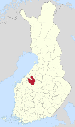 Location of Kaustinen sub-region