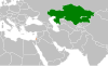 Location map for Kazakhstan and Palestine.