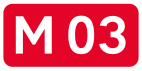 Highway M03 shield}}