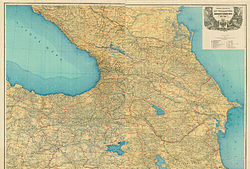 Transkafkasya harita üzerinde