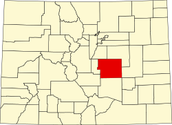 Karte von El Paso County innerhalb von Colorado