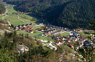 Muggendorf vom Hausstein (664 m) aus gesehen