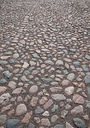 Cobblestone pavement in Porvoo, Finland