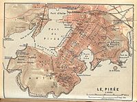 Map of Piraeus, designed according to the Hippodameian grid plan
