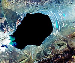 NASA Satellite image of Dagze Co (lake), Tibet