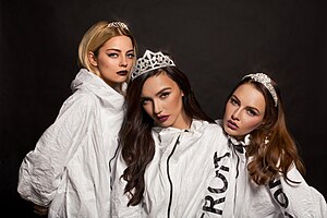 Serebro in 2016 (L–R): Katya Kischuk, Olga Seryabkina and Polina Favorskaya