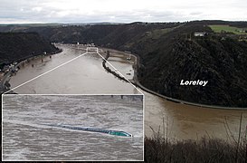 Ship accident near the Lorelei, January 2011