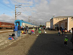 der Bahnhof von Qoʻngʻirot