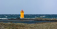 Een vuurtoren op het schiereiland