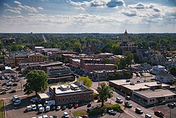 Marysville, Ohio as viewed from atop the Historic Uptown grain silo