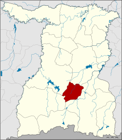 District location in Surin province