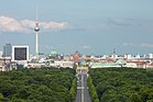 Aussicht auf die Straße von der Siegessäule