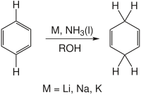 Reaktionsschema Birch-Reduktion