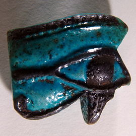 Blue eye-shaped amulet