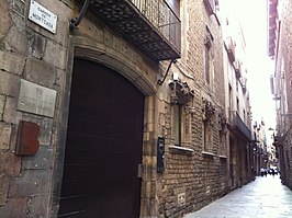 (Gesloten) ingang aan de Carrer Montcada