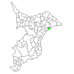 Location of Nozaka in Chiba Prefecture