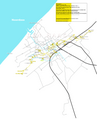 Historisch overzicht van de routes van lijn 6 bijgewerkt tot 2011.