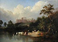 Edward Williams River Landscape with Windsor Castle (in the style of his son S R Percy)