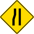 Narrow roads on the left