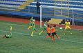 2015–16 Women's First League match Kireçburnu Spor (green/yellow) vs 1207 Antalya Muratpaşa Belediye Spor (orange/black)