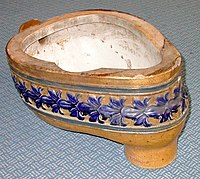 Stoneware toilet bowl. Royal Doulton, 1898