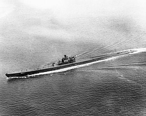 USS Pike underway off New London, Connecticut, 5 May 1944