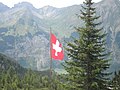 Aussicht von der Doldenhornhütte in Richtung Allmenalp