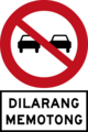 No overtaking