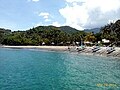 Sampan nelayan di bibir Pantai Senggigi