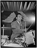 Gene Krupa bei einem Konzert, ca. 1946