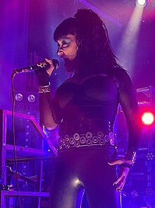 Cifarelli performing with KMFDM in 2022