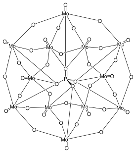 Vereinfachte Struktur von Molybdatophosphorsäure