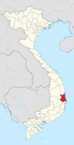 Karte von Vietnam mit der Provinz Phú Yên hervorgehoben