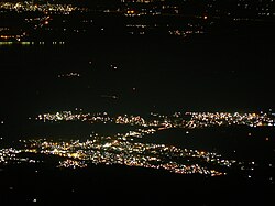 View of تھینی and Periyakulam from the hills of Kodaikanal