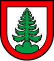 Tanne auf Dreiberg im Wappen von Densbüren AG, Schweiz