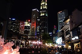 Night view of Boat Quay