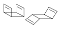 Tricyclo[4,2,0,02,5]octa-3,7-diene. The dimer of cyclobutadiene occurs as a cis isomer and a trans isomer. Both isomers convert to COT (symmetry forbidden hence stable) with a half-life of 20 minutes at 140 °C [10]